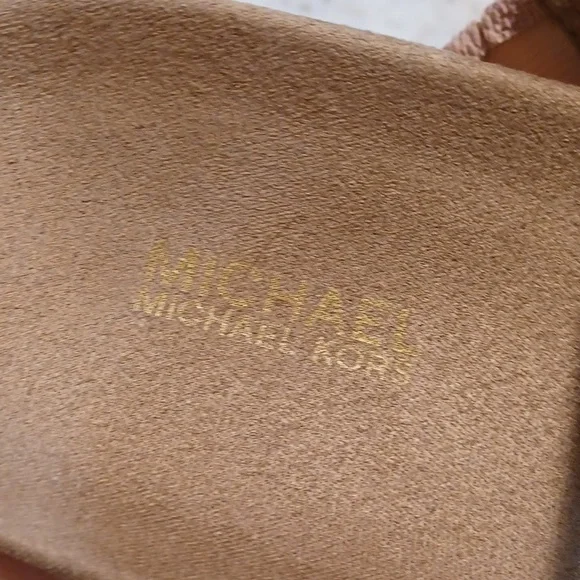 Michael Kors Blush Pink Mylah MK Signature Print Slide Sandals NEW SZ 6.5 - Picture 11 of 14